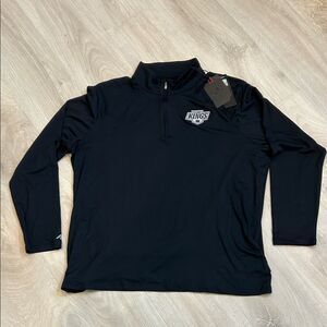 Men's LA Kings NHL Black Quarter-Zip Longsleeve Pullover Size XL, NWT